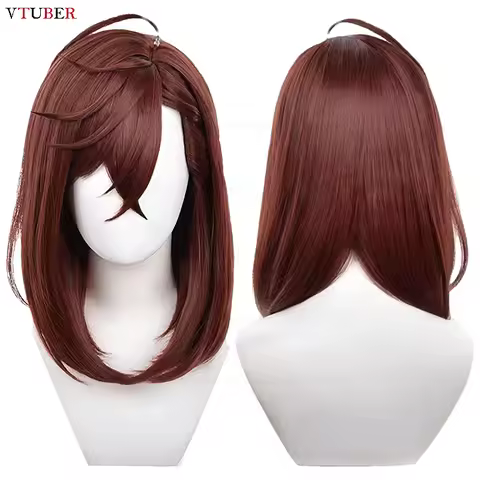 Momo Ayase Cosplay Wig Dandadan Cosplay Brown Short Hair Heat Resistant Synthetic Hair Anime Wigs +