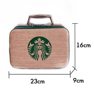 Starbuck กระเป๋าเครื่องสำอางความจุสูงกระเป๋าถือแบบพกพาแสงหรูหราถุงเปลือกแข็ง (23เซนติเมตร X 16เซนติเมตร X 9เซนติเมตร)