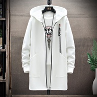 2022 Autumn Fashion Brand plus Size Chinese Style for Men Jacket Coat Hooded Mid-Length Trench Coat 