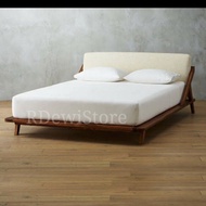 Ranjang minimalis kayu jati - dipan minimalis kayu solid modern