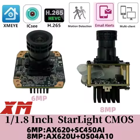 XM StarLight 8/6MP 1/1.8Inch CMOS AX620U+OS04A10 IP Camera Module Board 4K 3840*2160 P2P ICsee XMEYE