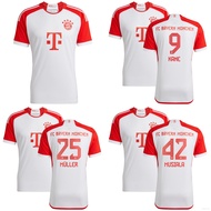 XY เสื้อกีฬาแขนสั้น ลาย Bundesliga Bayern Munich Kane Musiala Muller พลัสไซซ์ สําหรับเด็ก และผู้ใหญ่