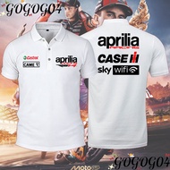 Aprilia Racing Team Polo Baju Tee MotoGP Motorcycle Printed Cotton Polo T-shirt 08