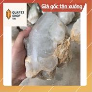 Original rough white quartz stone for home decoration, high energy purification, 14cm, weighs 1.4kg 