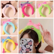 Cartoon three-dimensional headband, funny long hair hat Funny hair headband Face wash
