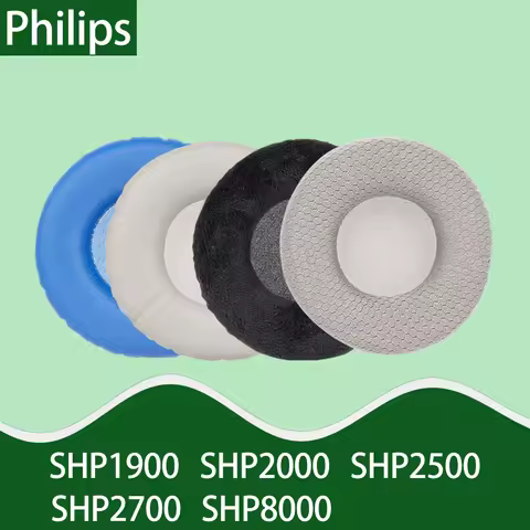 1 Pair Round Foam Earpads for Philips SHP1900 Headphones SHP2000 SHP2500 SHP2700 SHP8000 Ear Cushion