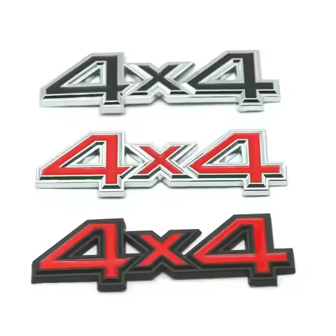 3D Metal Black Red For Car Trunk RC Jeep 4X4 Stickers CJ7 XJ Off Road Crawler Compas Grand Cherokee 