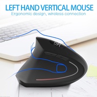 2.4G Wireless Vertical Mouse Left Hand USB Ergonomic Optical Mouse Left-handed High Precision Adjust