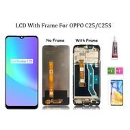 LCD with Frame For Realme C25 C25S  LCD Display With Touch Screen Digitizer Replacement