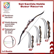 V Club Archery Sanlida Noble Recurve Bow Set - Laminated Wood Riser - 48" 54" 62" - 12lbs-26lbs - RH