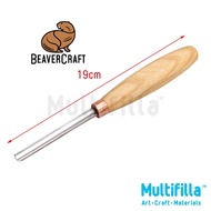 Beaver Craft Compact Straight Rounded Chisel - Sweep №8 (K8/08) - Wood Carving Chisel