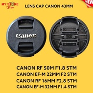 Lens cap canon 43mm RF 50mm f1.8 STM RF 16mm f2.8 STM EF-M 22mm f2 STM EF-M 32mm f1.4 STM lenscap ca