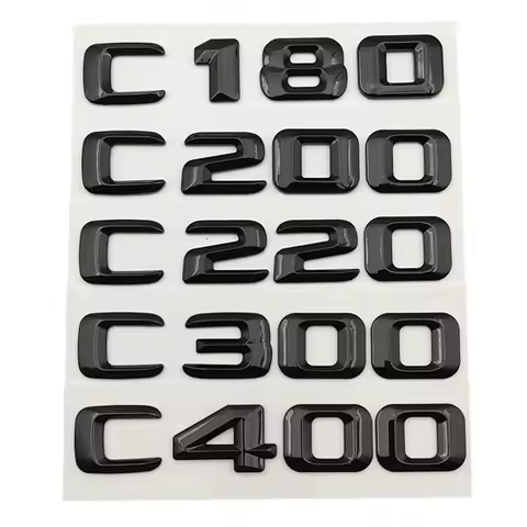 3d ABS Logo C43 C63 C180 C220 C250 C300 C350 C400 C200 Emblem Letters Car Trunk Sticker For Accessor