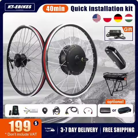 ebike Kit 48V 1500W 1000W 500W Rear Cassette Motor Wheel Hub Motor 36V 250W Electric Bicycle Bike Co