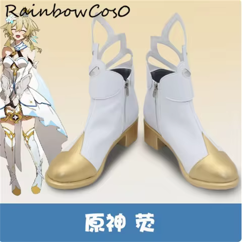 Lumine Genshin Impact Cosplay Shoes Boots Game Anime Party Halloween RainbowCos0 W4935