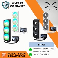 Flexi Tech TRYX PANORAMA 360mm ARGB / 360MM AIO Liquid Cooler - Black/White