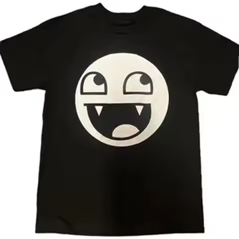 Epic Face Vampire T Shirt Y2K Goth Emo Scene Tapout Affliction Relaxed Soft