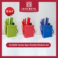 [JAYA MATA] 8in1 CLASSIC Series Family Kitchen Knife Set JM77 (Knife Set/ Set Pisau/ Pisau Dapur)
