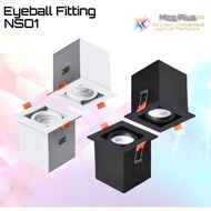 Lighting Fixtures - Eyeball Fitting Black / White Eyeball Casing - Recessed ( Single ) Square Adjust