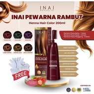 INAI PEWARNA RAMBUT HALAL -(8 WARNA PREMIUM ) HENNA DYE HAIR WITH ALOEVERA AND OLIVE OIL