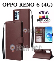 FLIP CASE UNTUK OPPO RENO 6(4G)-FLIP COVER DOMPET CASING-WALLET LEATHER CASE FLIP SARUNG BUKU HP OPPO RENO 6(4G)