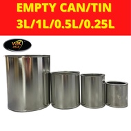 TIN KOSONG UNTUK CAT  EMPTY CAN FOR PAINT OR ANYTHING AUTOMOTIVE/ 空桶汽车车漆 3LITER/1LITER/0.25LITER/0.5LITER