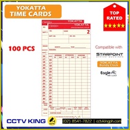 ✈ ◩ ◬ 100 pcs Standard Time Card Yokatta C9000+ for bundy clock
