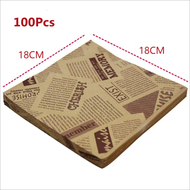 100pcs Kemasan Roti Sandwich Kemasan Sandwich 18cmx18cm Box Sandwich Sandwich Bag Wrap Roti