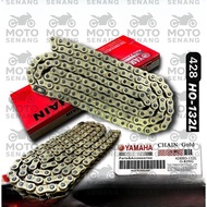 RANTAI YAMAHA EMAS HEAVY DUTY GOLD CHAIN O RING 428 415 132L SPROCKET CHAIN RANTAI EMAS RACING