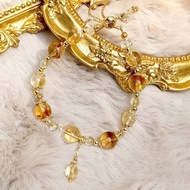 【訂製款 06】財運 黃晶 | 同人水晶 DIY設計手鏈