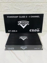 เพาเวอร์ STATUS รุ่น ST-200.4 class D ดีไซน์สวย กำลังขับ 300×4 Rms งานเกรตพรีเมี่ยม เพาเวอร์แอมป์ ST