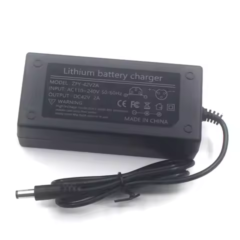 EU PLUG 42V 2A Lithium Battery Charger for 36V DC 5.5*2.5MM/G12 3P/XLR 3P/G16 3P/XLR 4P/RCA/8MM/DC T