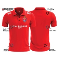 KL City Fc Travel Jersey DX5-PM Football Polo Baju Berkolar Kuala Lumpur FC Player Futsal Official Team Wear