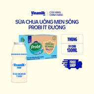 Thùng Sữa chua uống Probi Ít Đường chai 130ml -24 chai/Thùng Yogurt