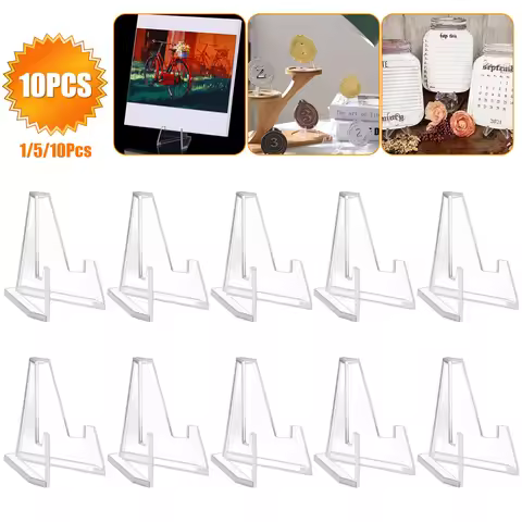 1-10Pcs Card Display Stand Acrylic Easel Card Display Sports Card Holder Coin Display Stand Holders