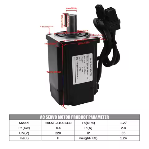 HLTNC 400W / 750W AC Servo Motor 3000RPM 1.3N 2.4N & C30S RS485 Driver Kit 220V & 3meters Cable Abso