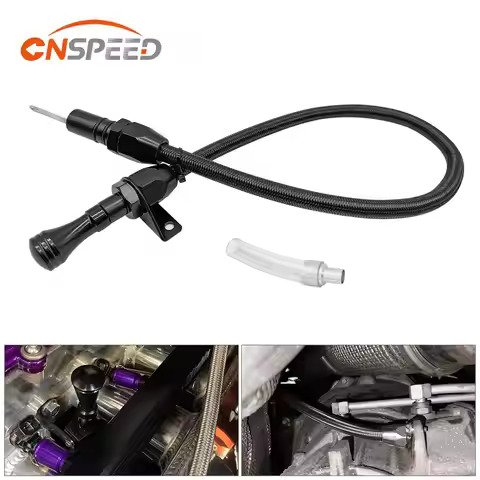 CNSPEED Oil Dipstick Tube with Stainless Steel Black Housing For GM 4L60E 4L80E Transmission Dipstic