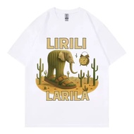 Lirili Larila Italian Brainrot Italy Brainrot Elephant Cactus Fun T-Shirt For Men