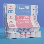Gumi toilet paper roll 4 layers, Daiso bag of 10 rolls