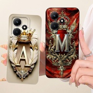 Infinix Hot 30i Case Cover Luxury A-Z Letters 2D Painted Silicone Casing Infinix X669 X669C X669D