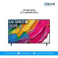 LG 55" / 65“ / 75“ / 86“ AI QNED80 4k Smart TV | 3 Year LG Warranty | SG Local