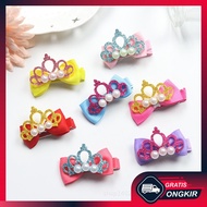 Gratis Ongkir - Aksesoris Jepit Rambut Model Mahkota Gaya Korea / Jepit Rambut Anak Model Crown