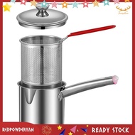 [Stock] 1 Set Deep Fryer Pot Small Fryer Pot Multipurpose Stainless Steel BasketsWear-Resistant Pan,Deep Fryer