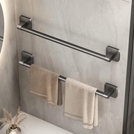 Bathroom Towel Holder White Without Drilling Bathroom Black Towel Rack Towel Bar Self-Adhesive Bathroom Towel Rack Towel Rail