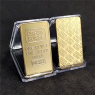 3/13 Foreign Trade Commemorative Coin Square Gold-Plated Bar Swiss Nugget 1 Ounce Commemorative Nugg