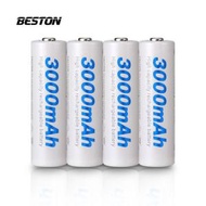 Beston - 4X AA 3000mAh電池 低自放可充電 連電池盒 筆芯電