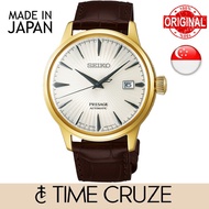 [Time Cruze] Seiko SRPB44J Presage Cocktail Automatic Japan Made Brown Leather Textured Dial Men Watch SRPB44 SRPB44J1