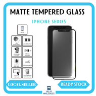 IPHONE 15Plus / 15 /14ProMax / 14Pro / 14Plus / 14 / 13ProMax / 13Pro / 12ProMax / 12Pro / 12 /  X / XR / XS / XS MAX / 11 / 11 Pro / 11 Pro Max 9D Matte Tempered Glass Screen Protector