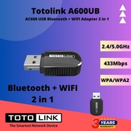 Totolink A600UB AC600 USB Bluetooth + WIFI 2 in 1 Adapter