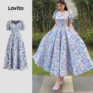 (Fashion-3) Lovito Casual Dress Pleated Design Sense Spring/summer Dress for Women L149ED442 Lovito 